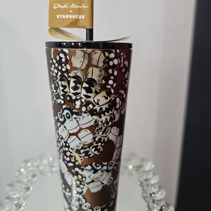 Starbucks Artistic Brown and Black Tumbler